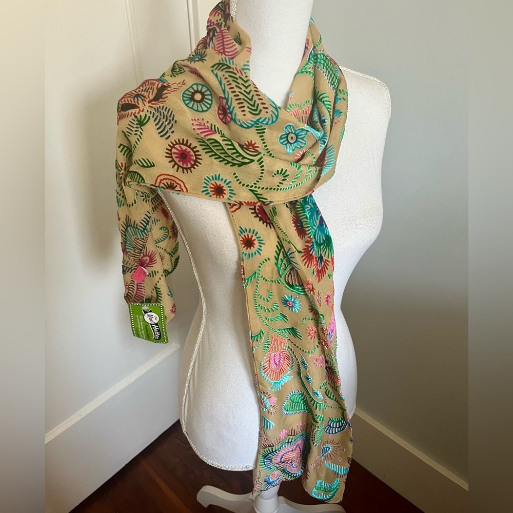 Burnt Out Velvet Scarf NWT